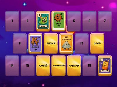 Химиялық элементтерді сәйкестендір