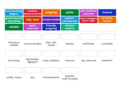 U4 Describing personality (opposites) 