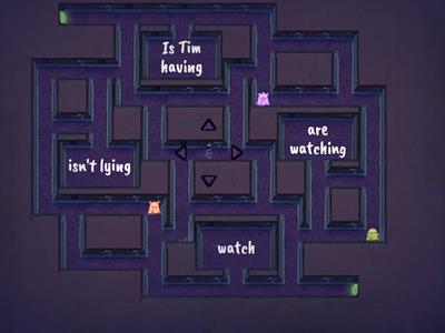  PRESENT SIMPLE / PRESENT CONTINUOUS - maze chase