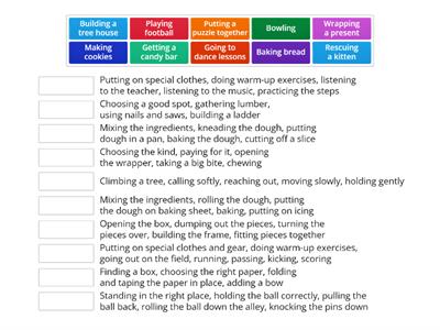 Comprehension:  Main Idea Match-Up #1