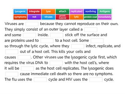 Viruses Fill in the Blank