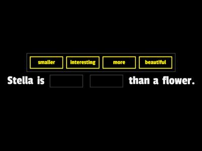 Comparative adjectives