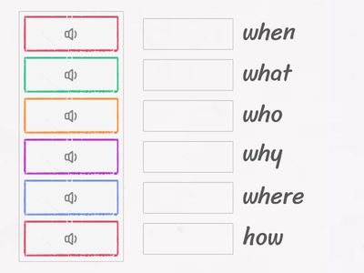 WH - Questions, Audio, Elementary ⭐️🦄💫 