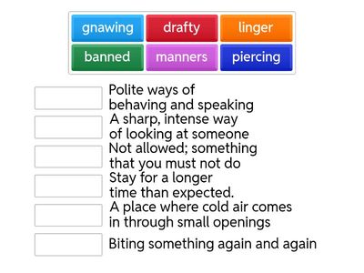 Christmas in Camelot - Chapter 3 Vocabulary