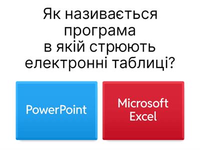 Електронні таблиці 6- ті класи