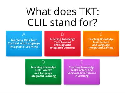 TKT: CLIL