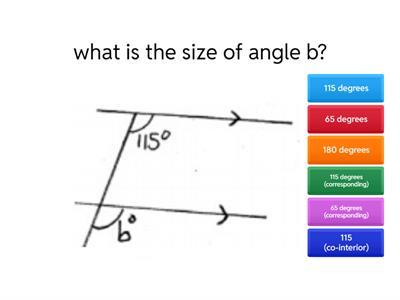 cw Angles in parallel lines