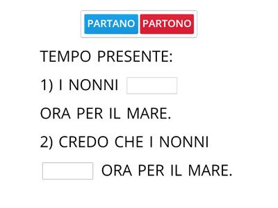 Metti in ogni frase il verbo giusto