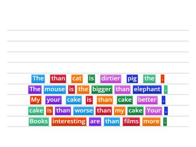 Comparative adjectives