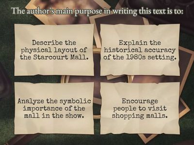 Stranger Things - Reading Comprehension