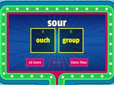 Don't use ou as /oo/ unless you are sure