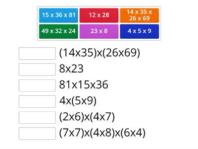 Propiedades de la MULTIPLICACIÓN