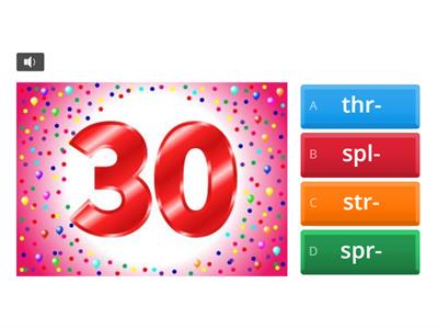 scr, spl, str, spr blends sort