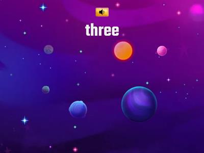 Numbers 1-10 Flying planets