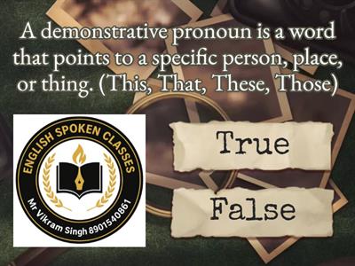 Uses of demonstrative pronoun by Mr Vikram Singh 📲 8901540861