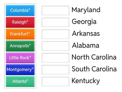 Southeast Region Capitals