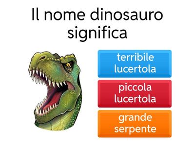 Quiz Dinosauri Primaria