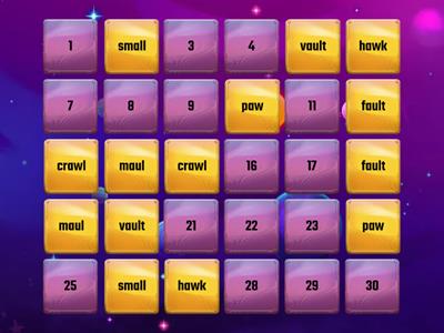 Au/Aw/Al phonics match