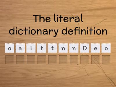 Denotation and Connotation