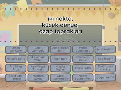 12. sınıf yazar-eserler