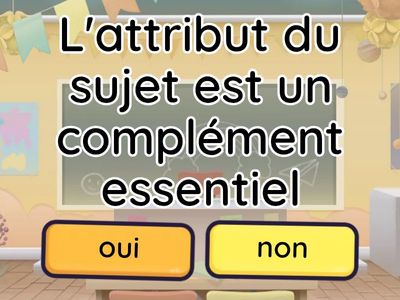 l'attribut du sujet 