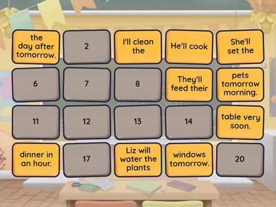 Future Simple. Find the pairs