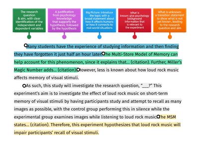 G9 Psychology Lab Report Introduction