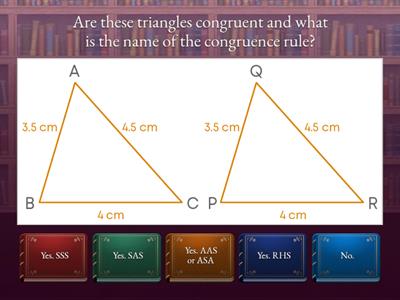 Types of Congruent triangles