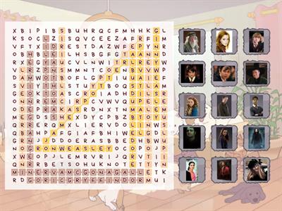 Gryffindor wordsearch