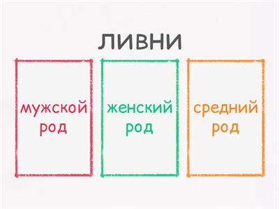Род имён существительных