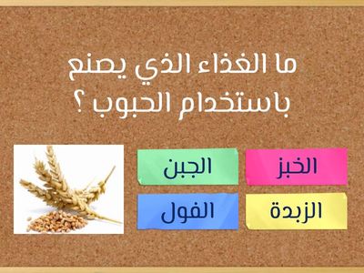 المجموعات الغذائية الرئيسية - الصف الخامس