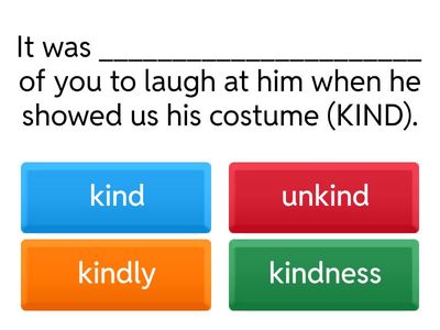 Word Formation Quiz WF001