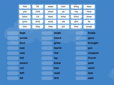 Irregular verbs