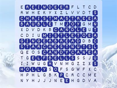 Find the 15 hidden Christmas words 