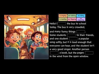 A Story with Present Continuous 