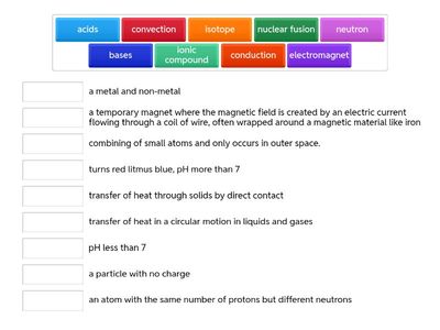 Physical Science Mid-Term Vocabulary
