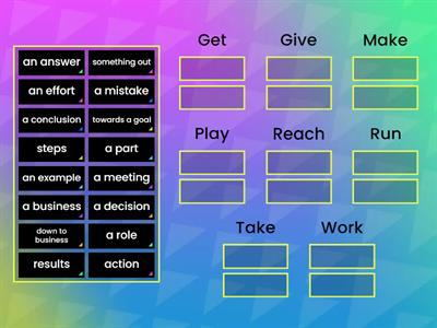 C1 Collocations: Verb + Noun 1