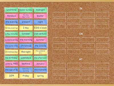 Prepositions of Time (IN-ON-AT)