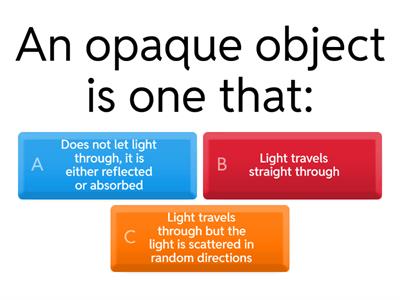  Light quiz