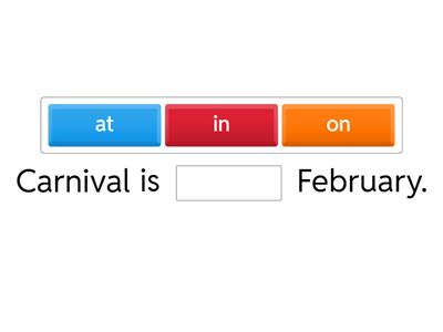 CHOOSE - In, On, AT- Prepositions of Time - CCLC
