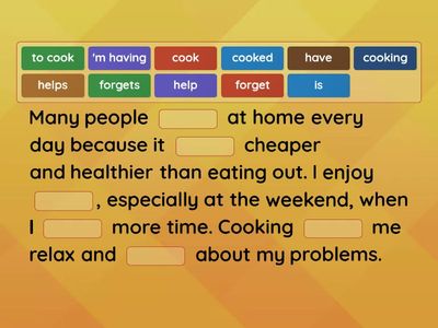 Food and Cooking - B1 text