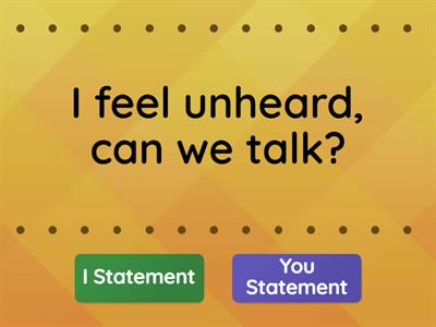 I vs. You Statements