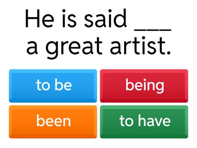 Passive Reporting Verbs Quiz