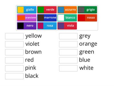 Colori italiano- inglese