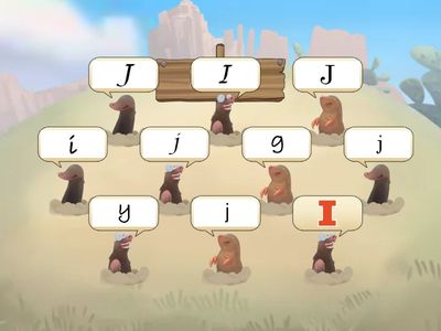 Whack the mole Letter Jj