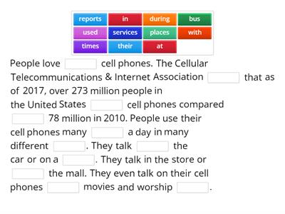 Where Are Your Cell Phone Manners? -- Cloze