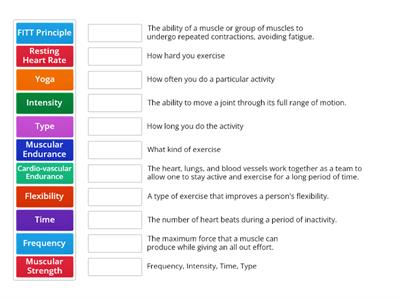 Fitness Vocabulary 