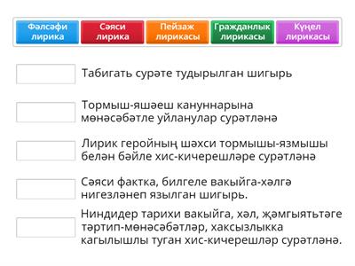 Лирика төрләре