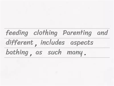 Put the words in order.