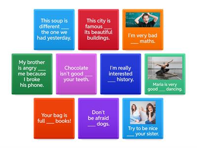 Grammar: Adjectives + prepositions 1 (Pre intermediate 7C)